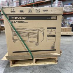 DALLAS LOCATION - AS-IS HUSKY 52IN 9 DRAWER WORKBENCH BLACK