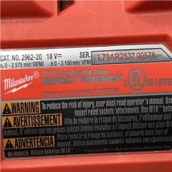 AS-IS Milwaukee FUEL 18V Cordless Mid Torque 1/2 in. Impact Wrench w/ 12 FUEL 3/8 in. Ratchet Combo Kit