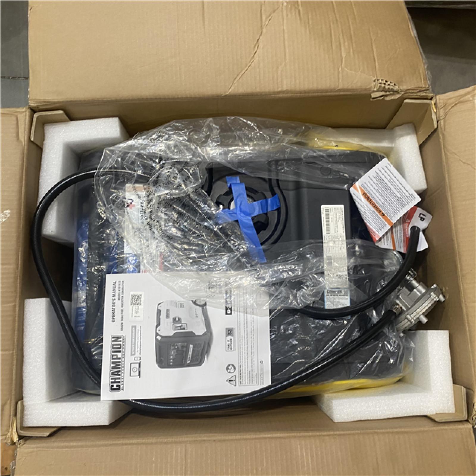 Dallas Location - As-Is Champion Power Equipment 6500-Watt Gasoline  Powered Dual Fuel Inverter Portable Generator
