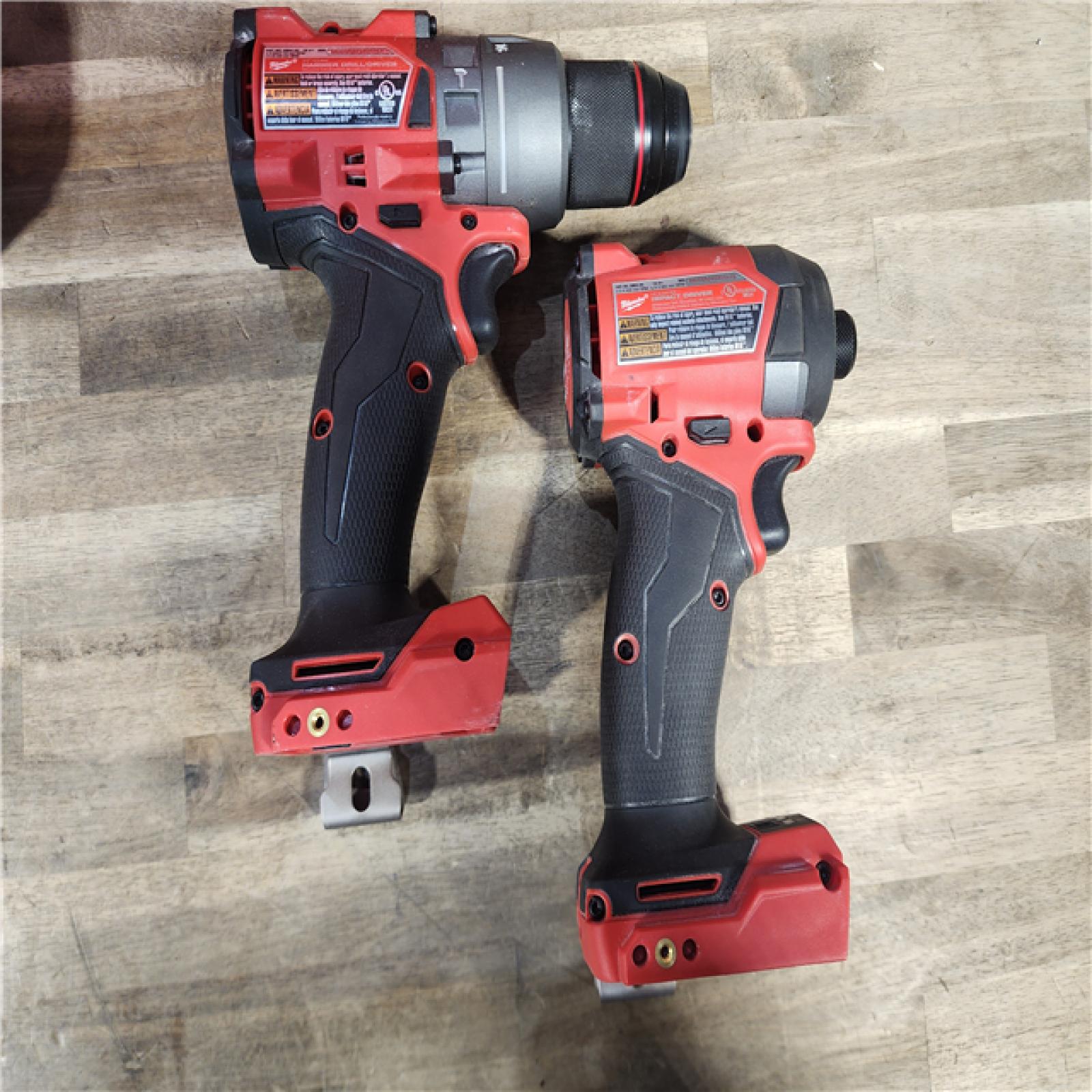 HOUSTON LOCATION - AS-IS MILWAUKEE M18 FUEL 18V Lithium-Ion Brushless Cordless Hammer Drill and Impact Driver Combo Kit (2-Tool) with 2 Batteries