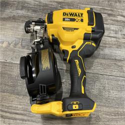 AS-IS DEWALT 20V MAX Lithium-Ion 15-Degree Electric Cordless Roofing Nailer Kit