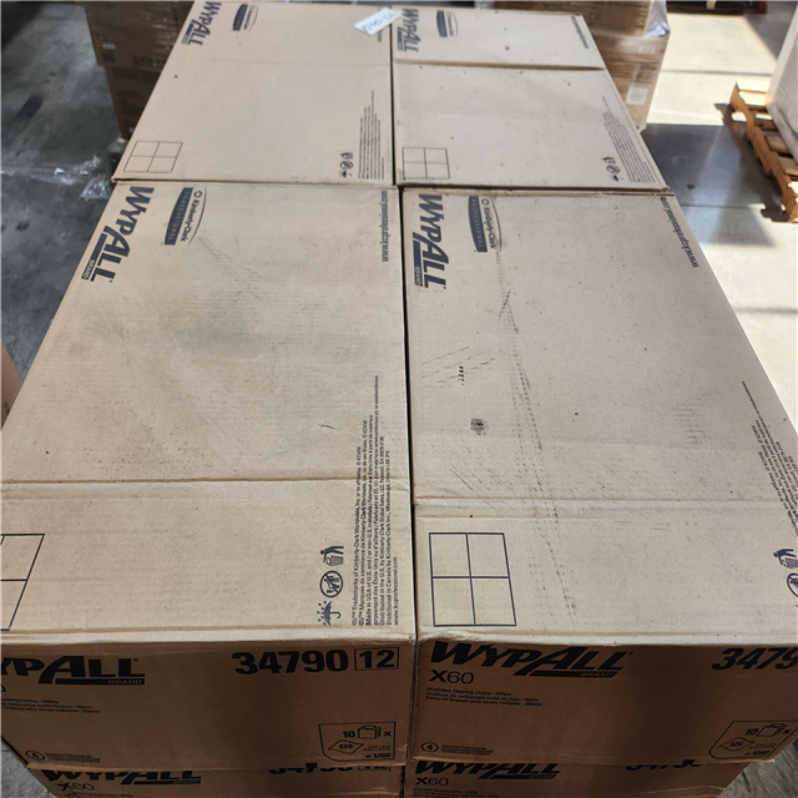 Phoenix Location NEW WypAll  WypAll X60 Reusable Cloths (34790), Convenient Pop-Up Box, White Pallet (20 Boxes) (Retail Value $2600)
