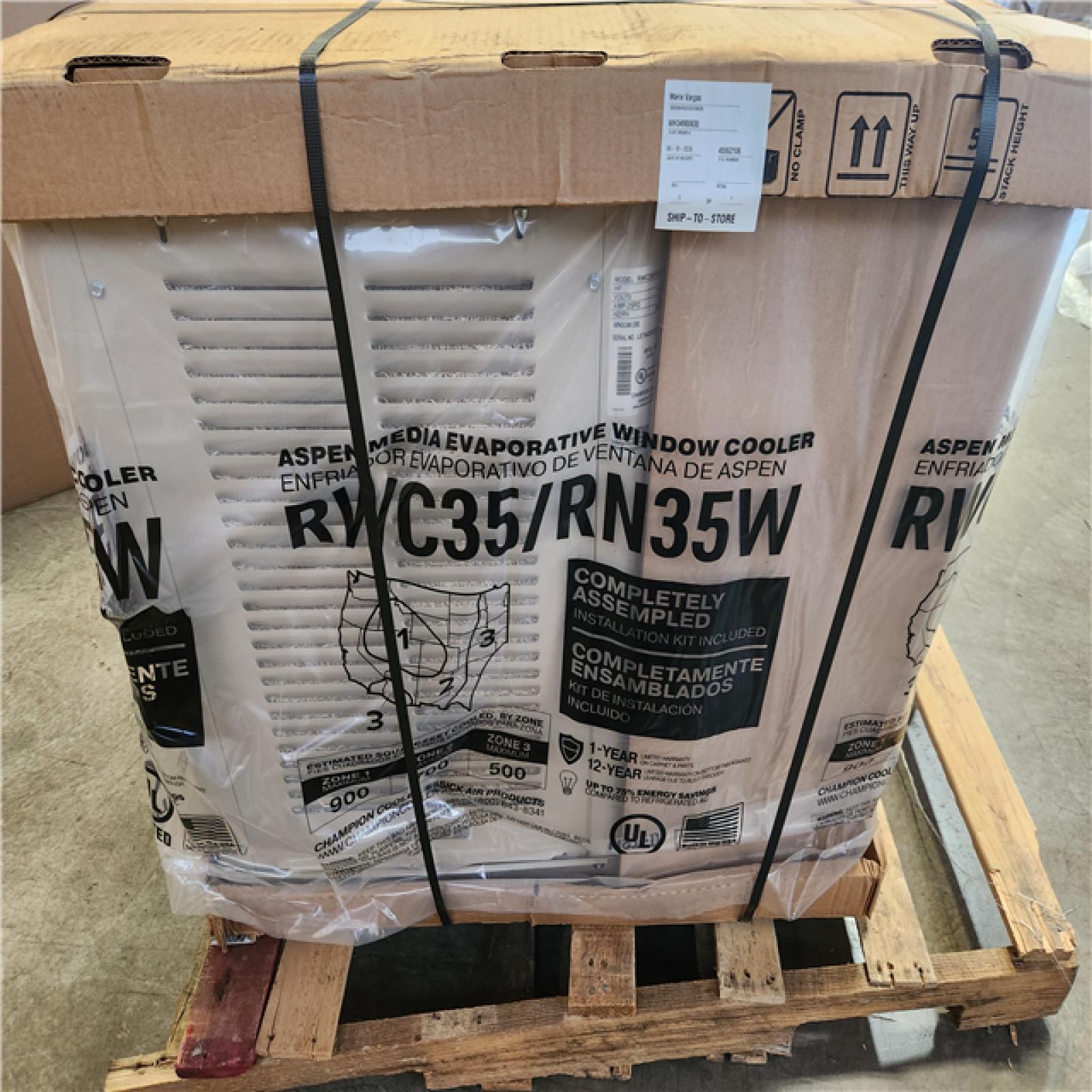 Phoenix NEW Champion Cooler 3300 CFM 2-Speed Window Evaporative Cooler for 900 sq. ft. (with Motor and Remote Control)