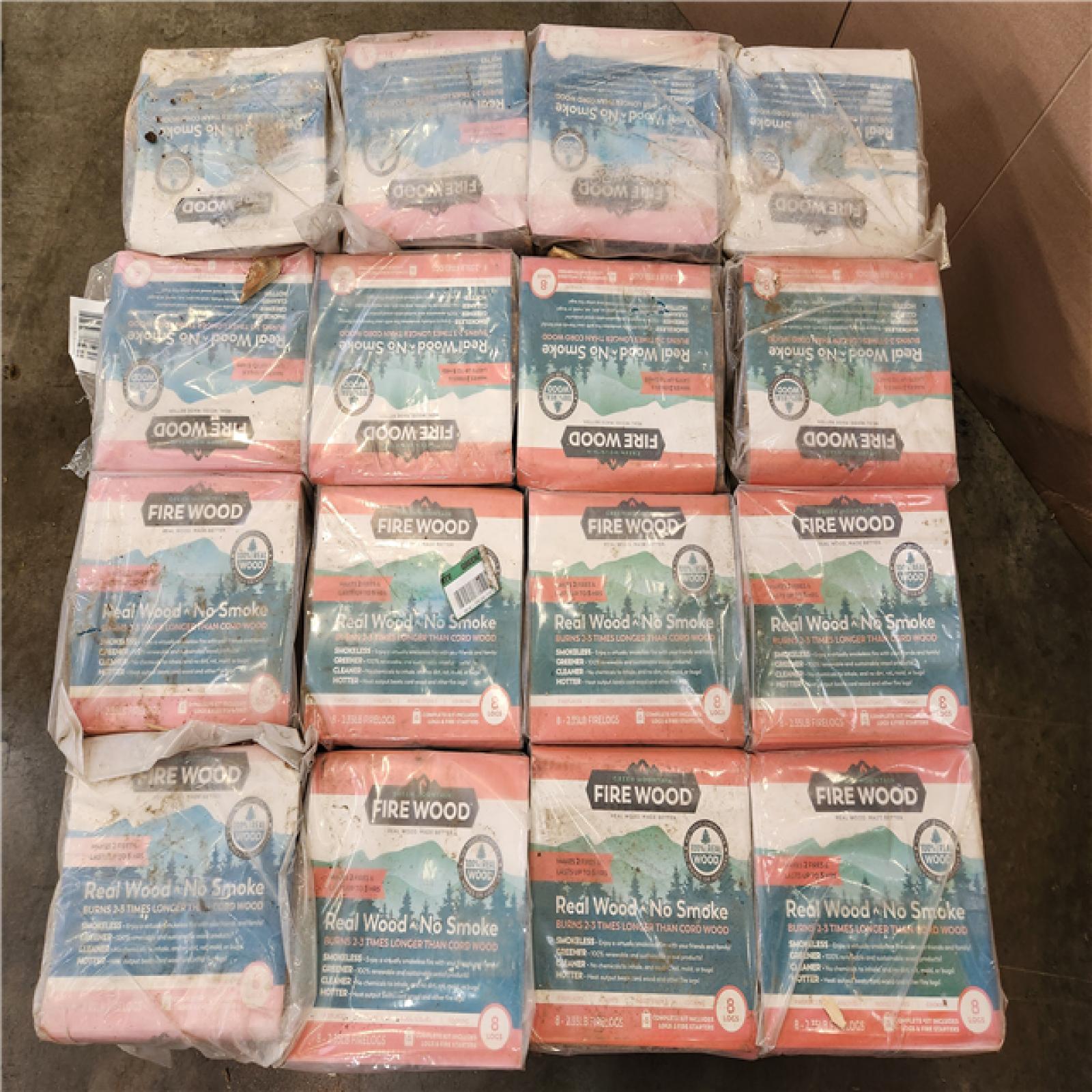 Phoenix NEW GREEN MOUNTAIN FIRE WOOD 4 Pack of 48 bundle Firewood 100% Real Wood Pallet