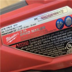 AS-IS Milwaukee FUEL 18-Volt Lithium-Ion Brushless Cordless Gen II 18-Gauge Brad Nailer (Tool-Only)