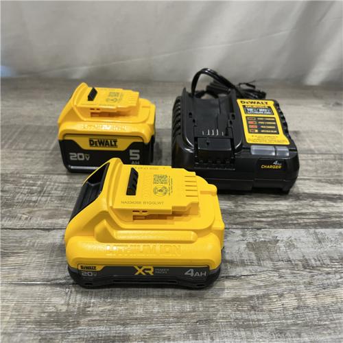 AS-IS DEWALT 20V MAX Lithium-Ion Starter Kit with 4.0 Ah and 5.0 Ah Batteries and Charger