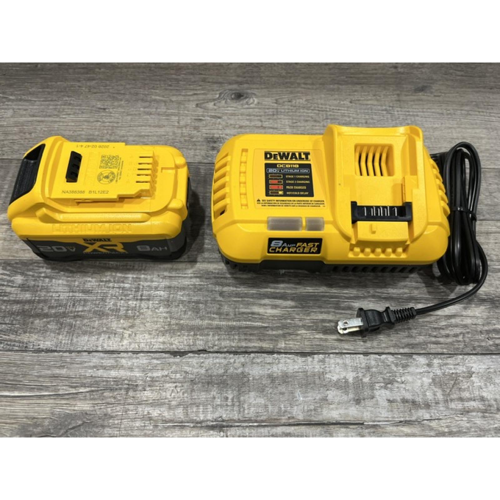 AS-IS DEWALT 20V MAX XR Power-Pack Lithium-Ion Starter Kit with 8. 0Ah Battery and Charger