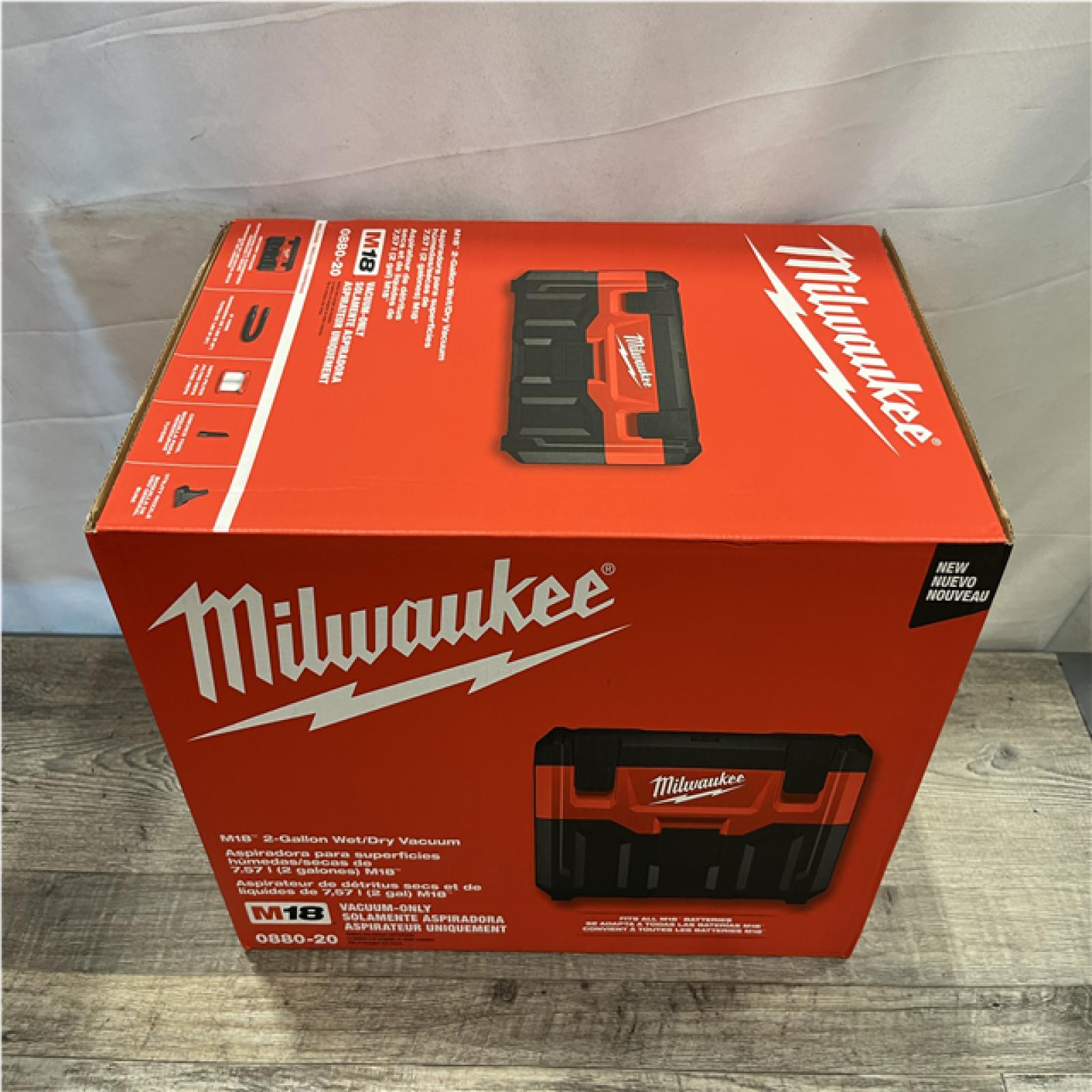 NEW - Milwaukee 18-Volt 2 Gal. Lithium-Ion Cordless Wet/Dry Vacuum (Vacuum-Only)