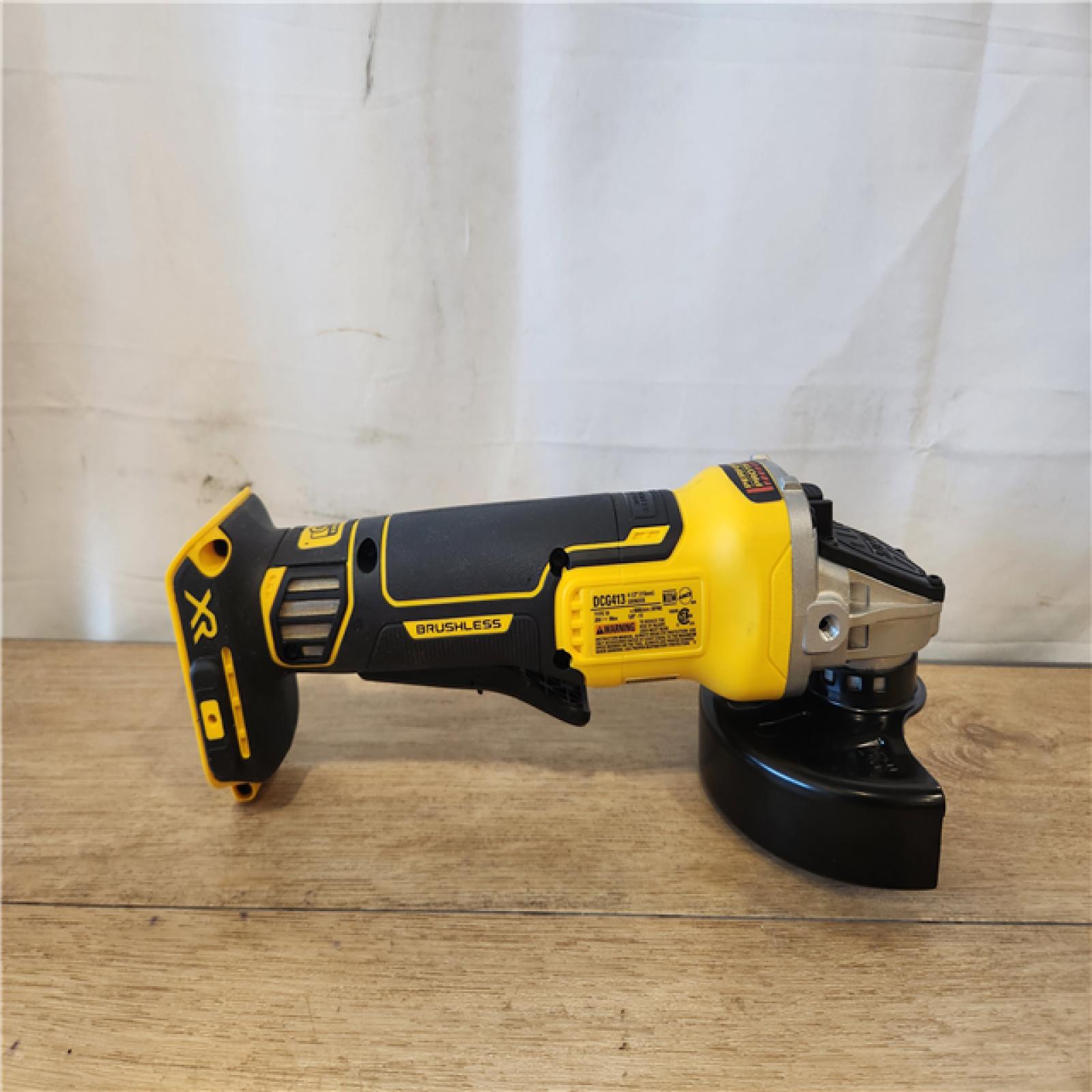 AS-IS- DEWALT 20V MAX XR Cordless Brushless 4.5 in. Paddle Switch Small Angle Grinder with Kickback Brake (Tool Only)