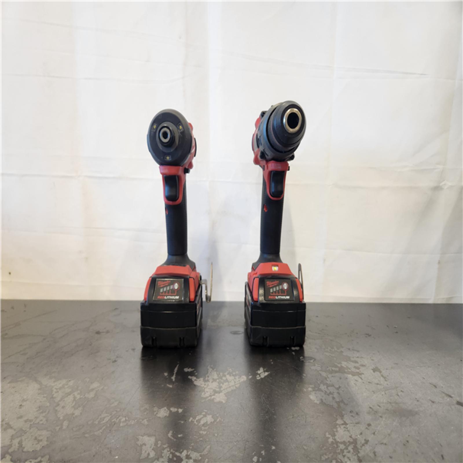 AS-IS- Milwaukee FUEL 18V Lithium-Ion Brushless Cordless Hammer Drill and Impact Driver Combo Kit