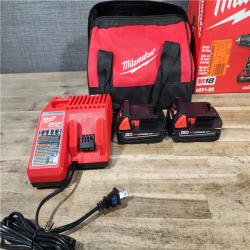 HOUSTON LOCATION - AS-IS Milwaukee M18 18V Lithium-Ion Cordless Drill Driver/Impact Driver Combo Kit