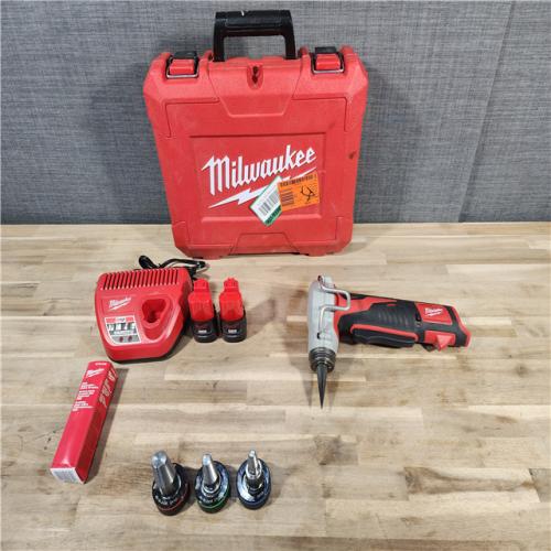 HOUSTON LOCATION - AS-IS Milwaukee M12 12-Volt Lithium-Ion Cordless PEX Expansion Tool Kit with (2) 1.5 Ah Batteries, (3) Expansion Heads and Hard Case