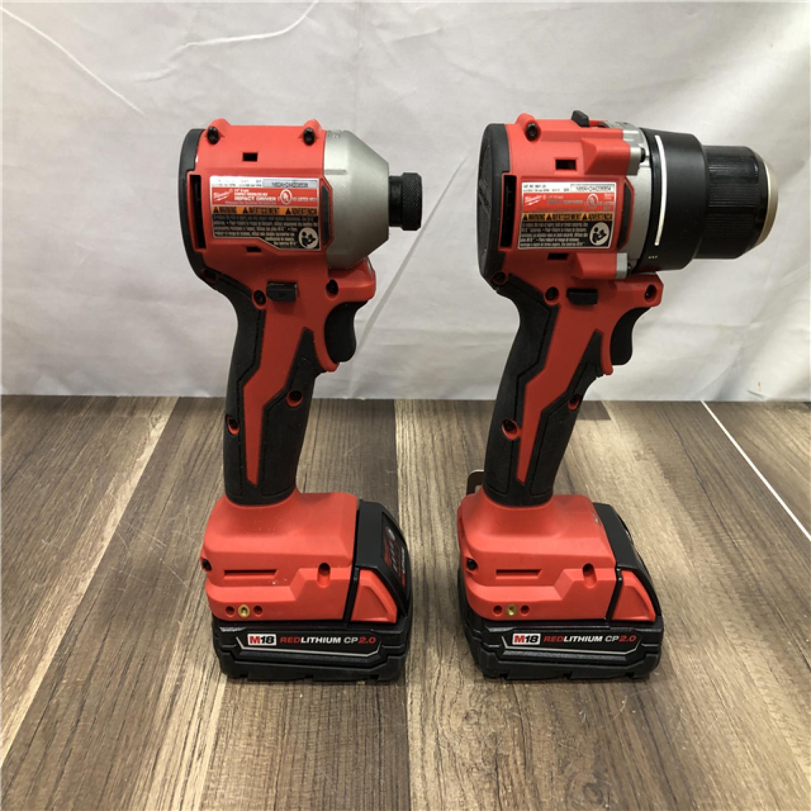 AS-IS Milwaukee 18V Lithium-Ion Brushless Cordless Compact Drill/Impact Combo Kit