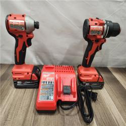AS-IS- Milwaukee M18 Compact Brushless 2-Tool Combo Kit
