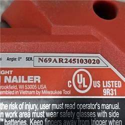 AS-IS Milwaukee FUEL 18-Volt Lithium-Ion Brushless Cordless Gen ll 16-Gauge Straight Finish Nailer (Tool Only)