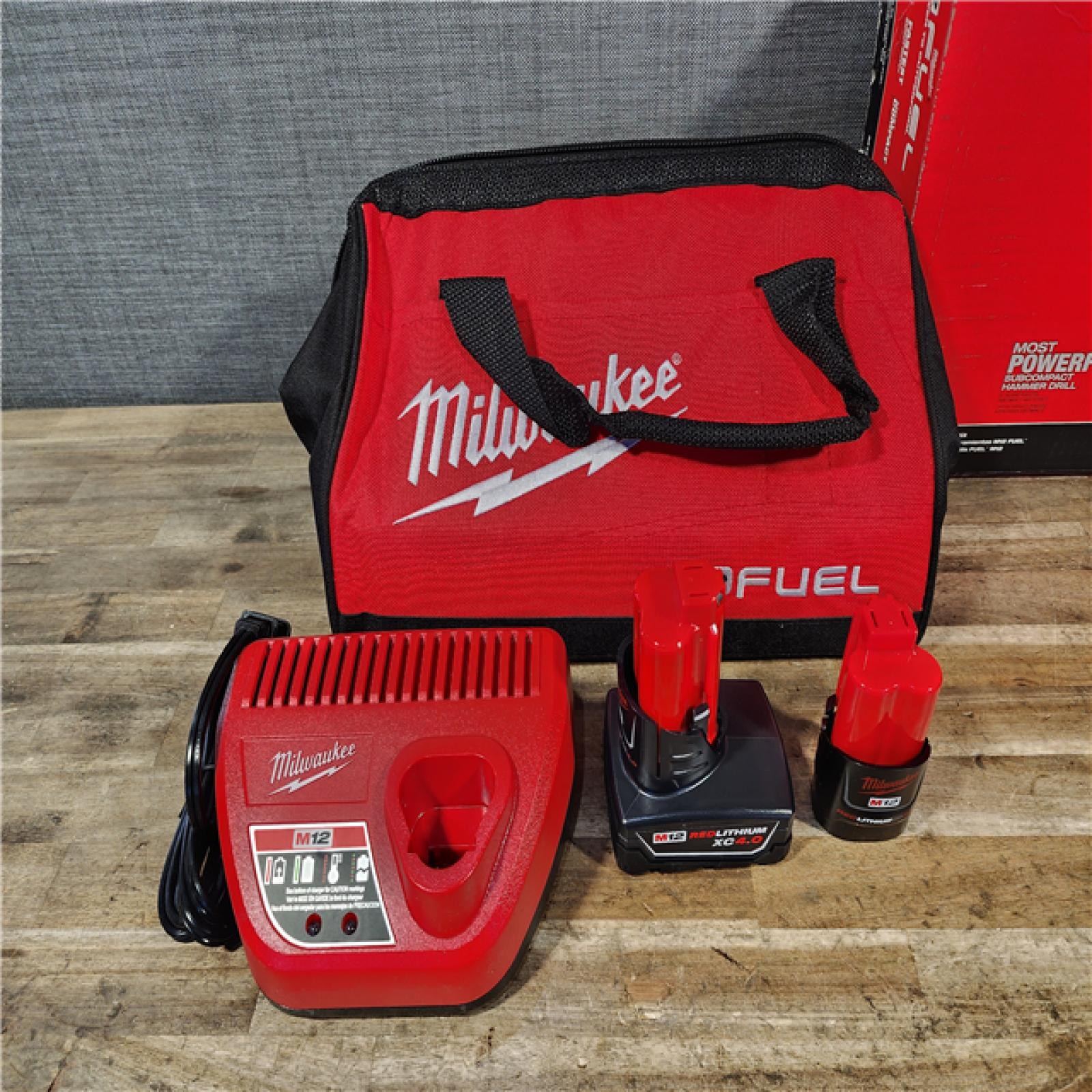 HOUSTON LOCATION - AS-IS (APPEARS LIKE NEW) Milwaukee FUEL 12-Volt Lithium-Ion Brushless Cordless Hammer Drill and Impact Driver Combo Kit