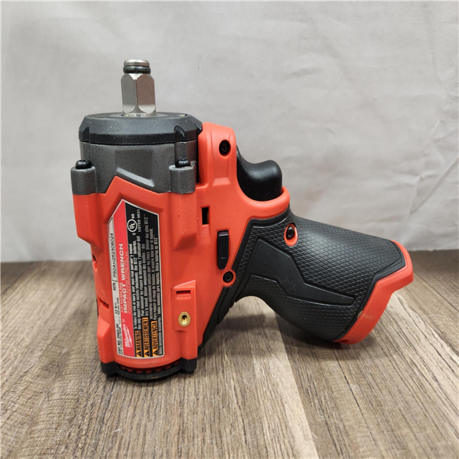 AS-IS- Milwaukee M12 FUEL 12V Lithium-Ion Brushless Cordless Stubby 1/2 in. Impact Wrench (Tool-Only)