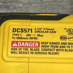 AS-IS DEWALT ATOMIC 20V MAX Cordless Brushless 4-1/2 in. Circular Saw (Tool Only)