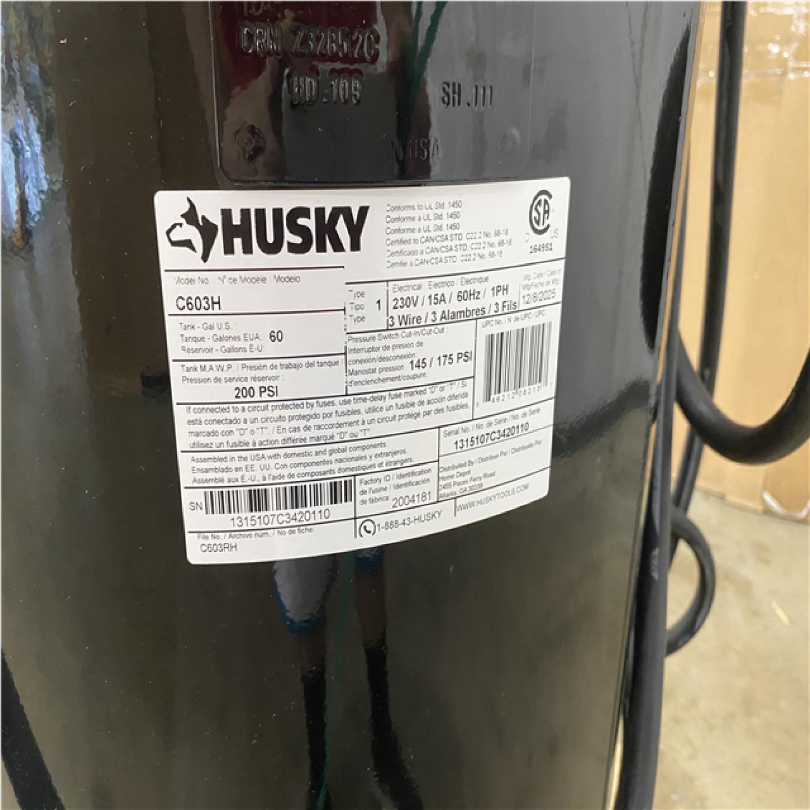 Houston Location - AS-IS Outdoor Power Equipment HUSKY AIR COMPRESSOR