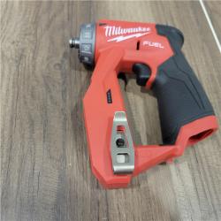 AS-IS Milwaukee M12 FUEL 12V Lithium-Ion Brushless Cordless 4-in-1 Installation 3/8 in. Drill Driver Kit with 4-Tool Heads