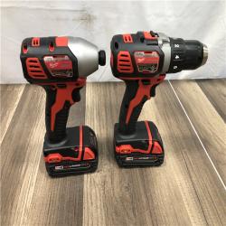 AS-IS Milwaukee M18 18V Lithium-Ion Cordless Drill Driver/Impact Driver Combo Kit