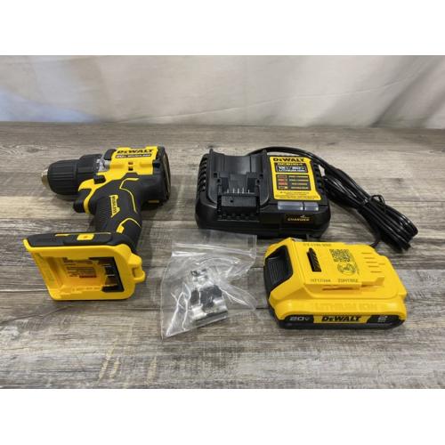 AS-IS DEWALT Atomic 20V Lithium-Ion Cordless Compact 1/2 in. Drill/Driver Kit