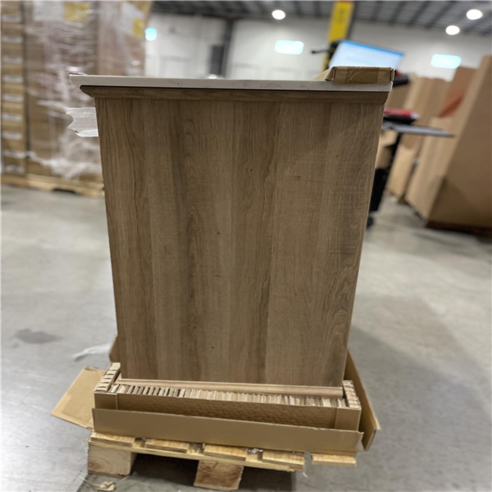 DALLAS LOCATION- HOME DECORATORS COLLECTION DOVETON 48in. WEATHERED TAN- BATHROOM VANITY