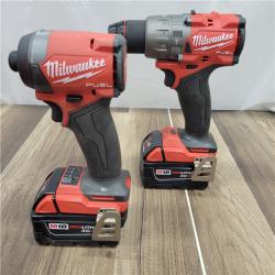 AS-IS  Milwaukee M18 FUEL 18V Lithium-Ion Brushless Cordless Hammer Drill and Impact Driver Combo Kit (2-Tool) with 2 Batteries