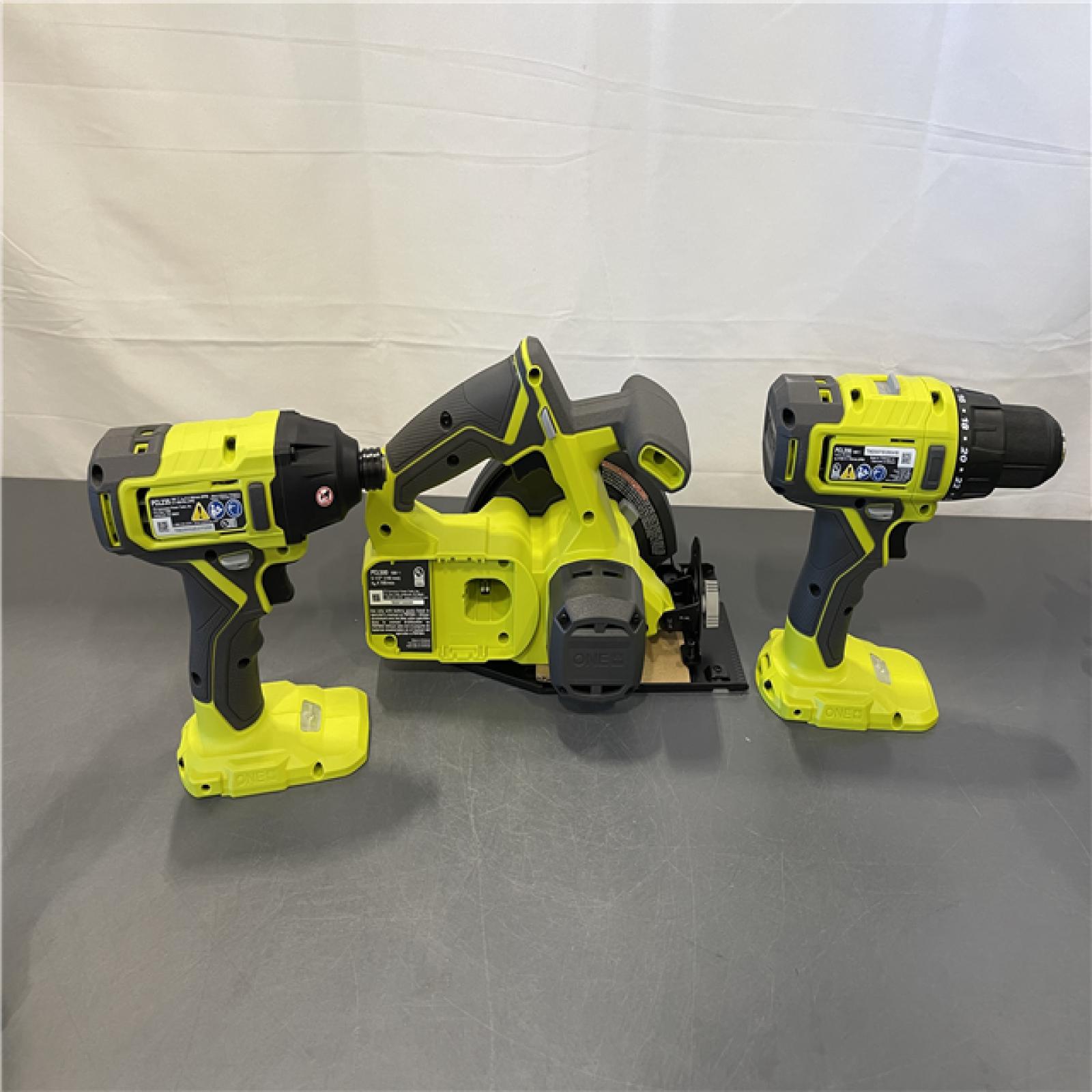 AS-IS - RYOBI ONE+ 18V Cordless 6-Tool Combo Kit with 1.5 Ah Battery, 4.0 Ah Battery, and Charger