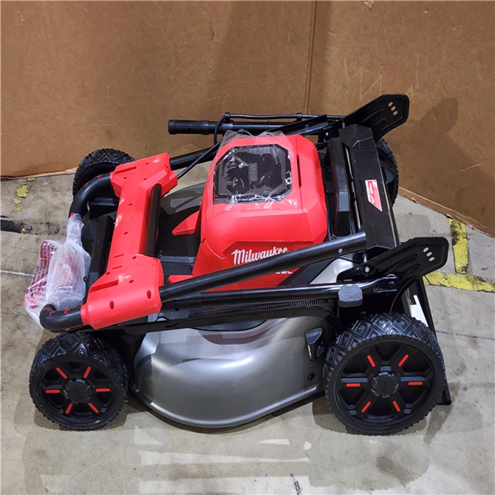 HOUSTON LOCATION - AS-IS M18 FUEL Brushless Cordless 21 in. Walk Behind Dual Battery Self-Propelled Mower W/ Rapid Charger