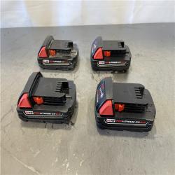 AS-IS - Milwaukee M18 18-Volt Lithium-Ion Compact Battery Pack Kit (4 Pack)