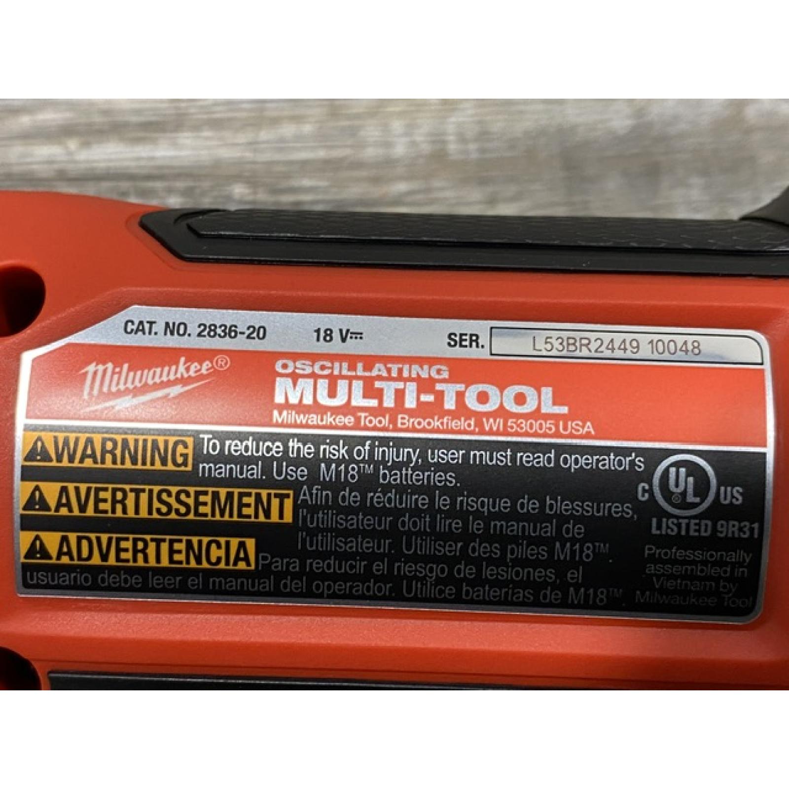 AS-IS Milwaukee FUEL 18V Lithium-Ion Cordless Brushless Oscillating Multi-Tool (Tool-Only)