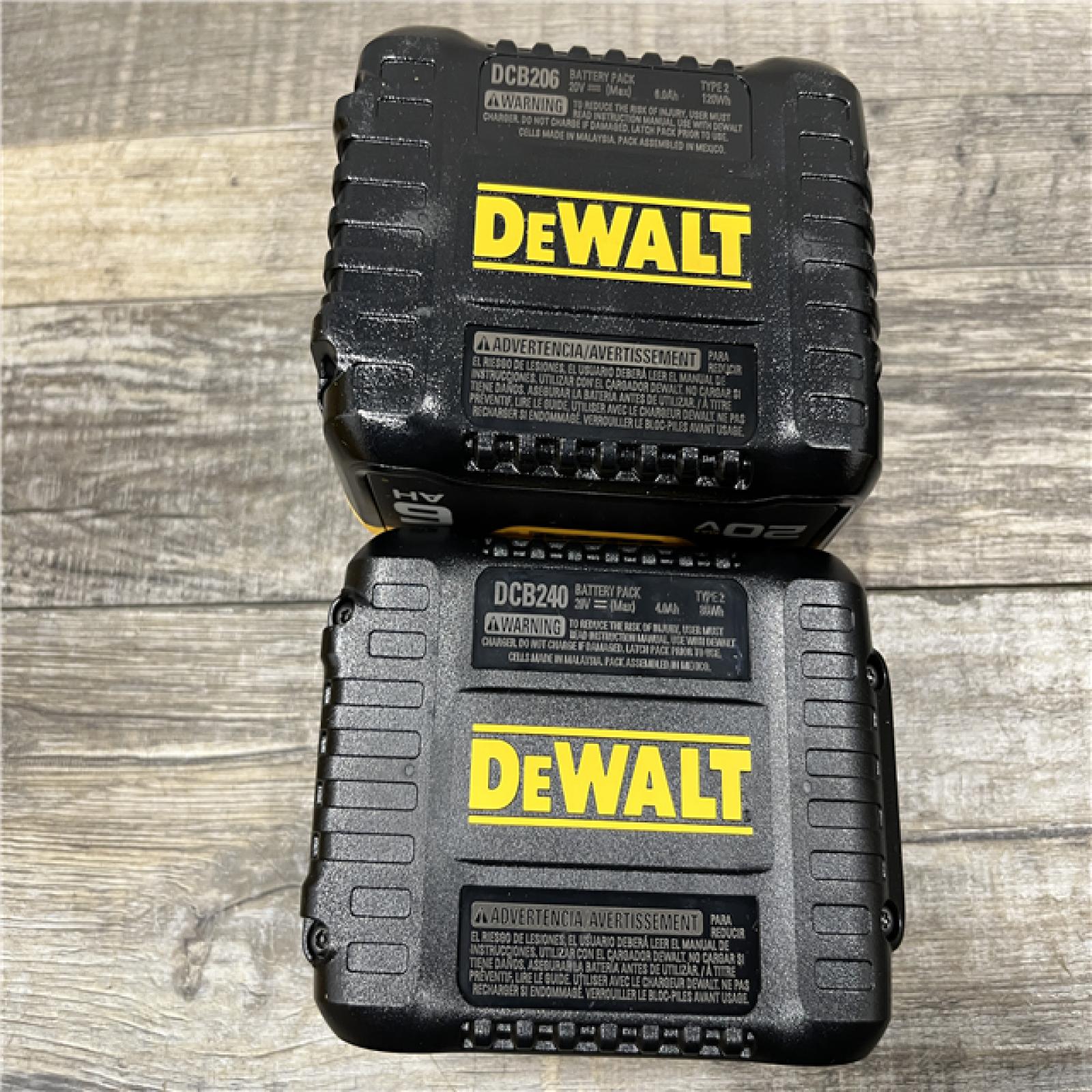 AS-IS DEWALT 20V MAX Lithium-Ion 6.0Ah and 4.0Ah Battery and Charger Starter Kit