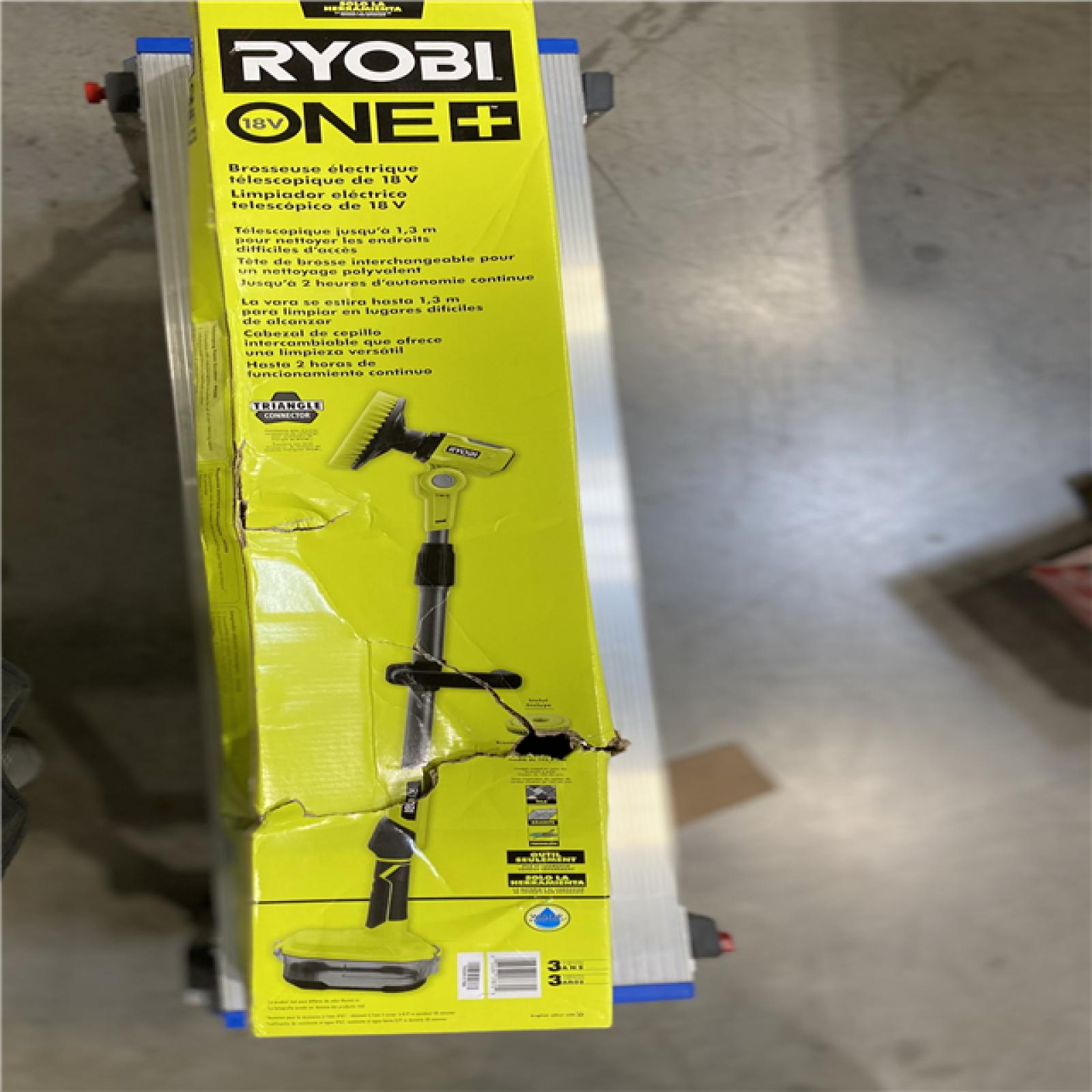 NEW! -RYOBI ONE+ 18V Cordless Telescoping Power Scrubber (Tool Only)