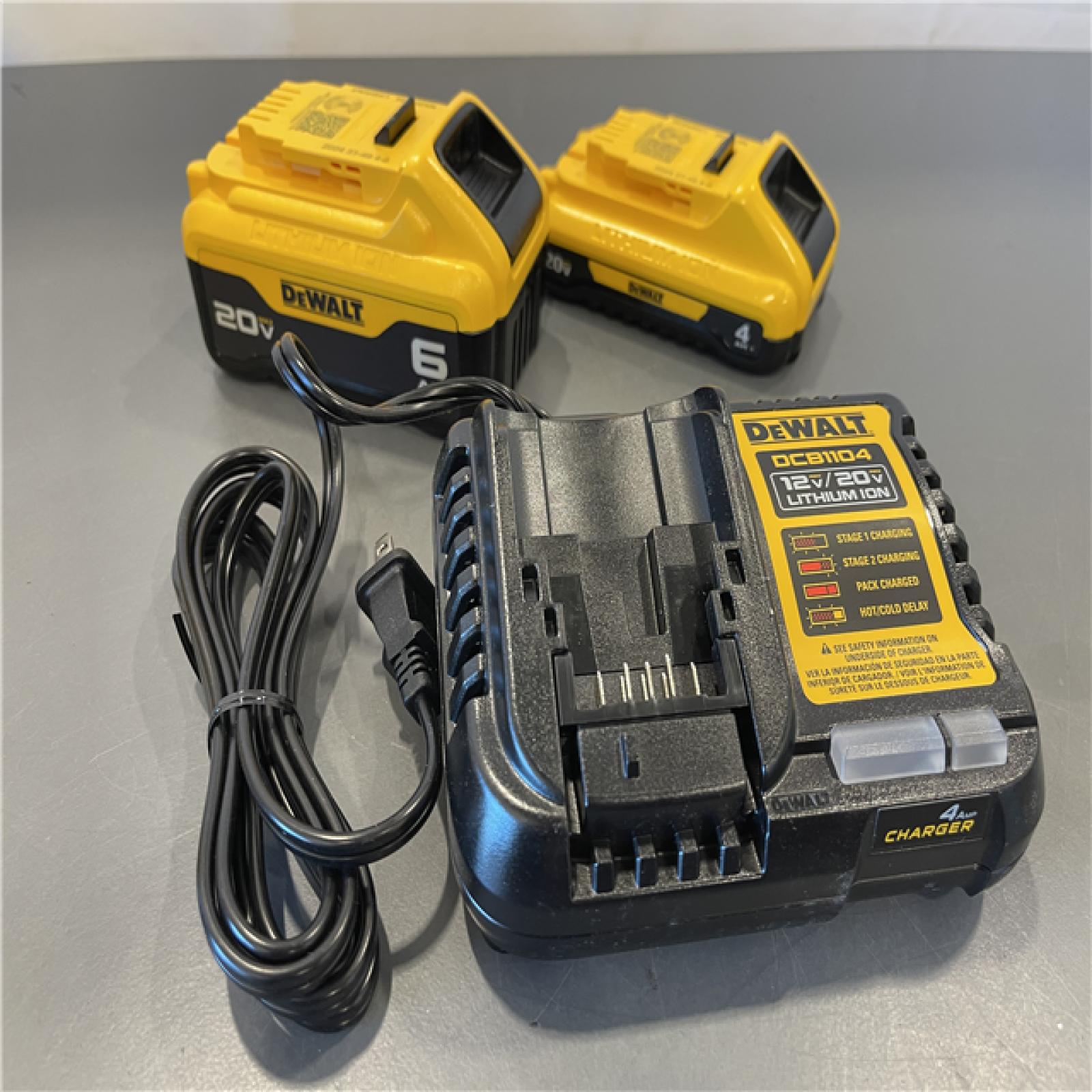 Like New! - DEWALT 20V MAX Lithium-Ion 6.0Ah and 4.0Ah Battery and Charger Starter Kit