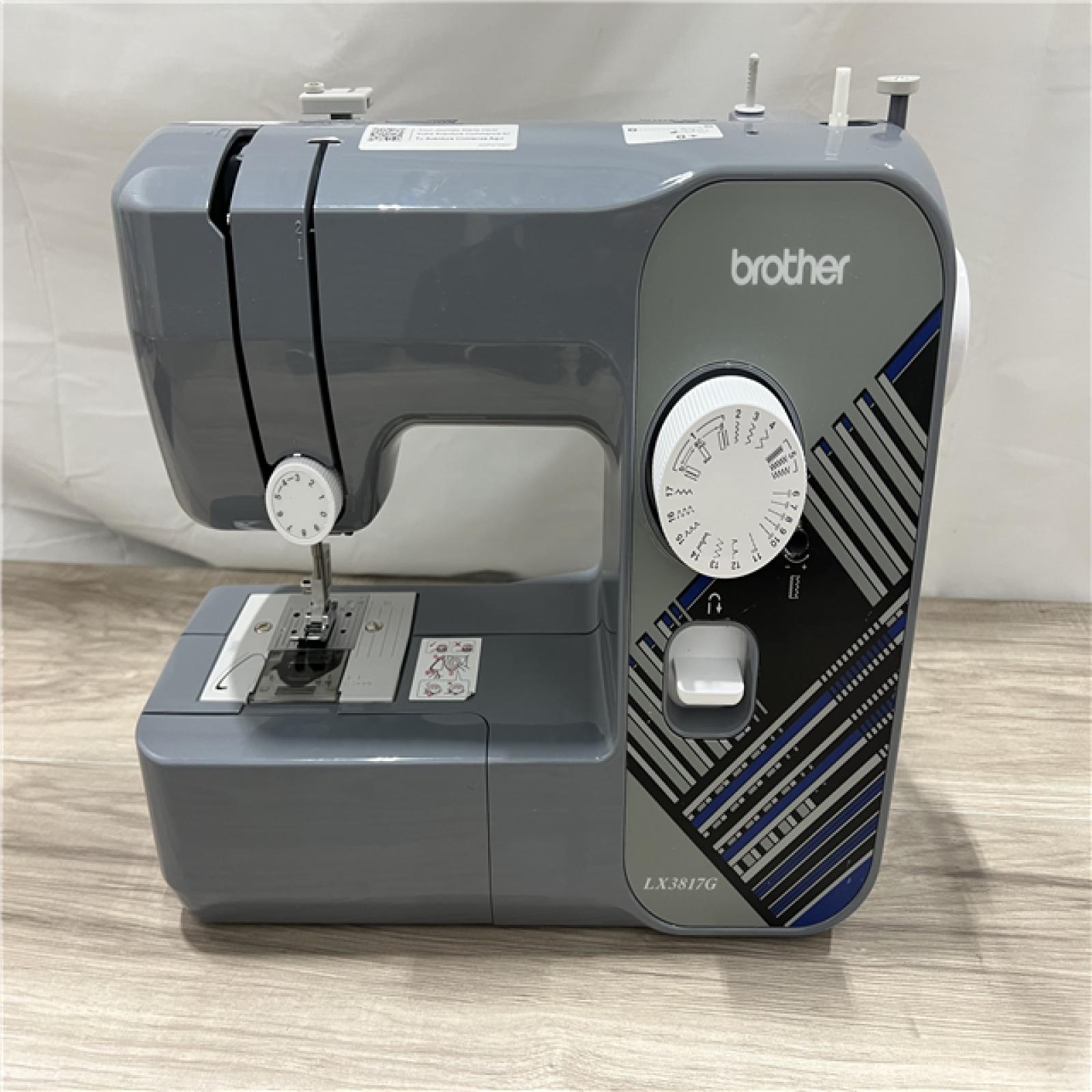 AS-IS Brother LX3817G 17-Stitch Portable Full-Size Sewing Machine  Grey