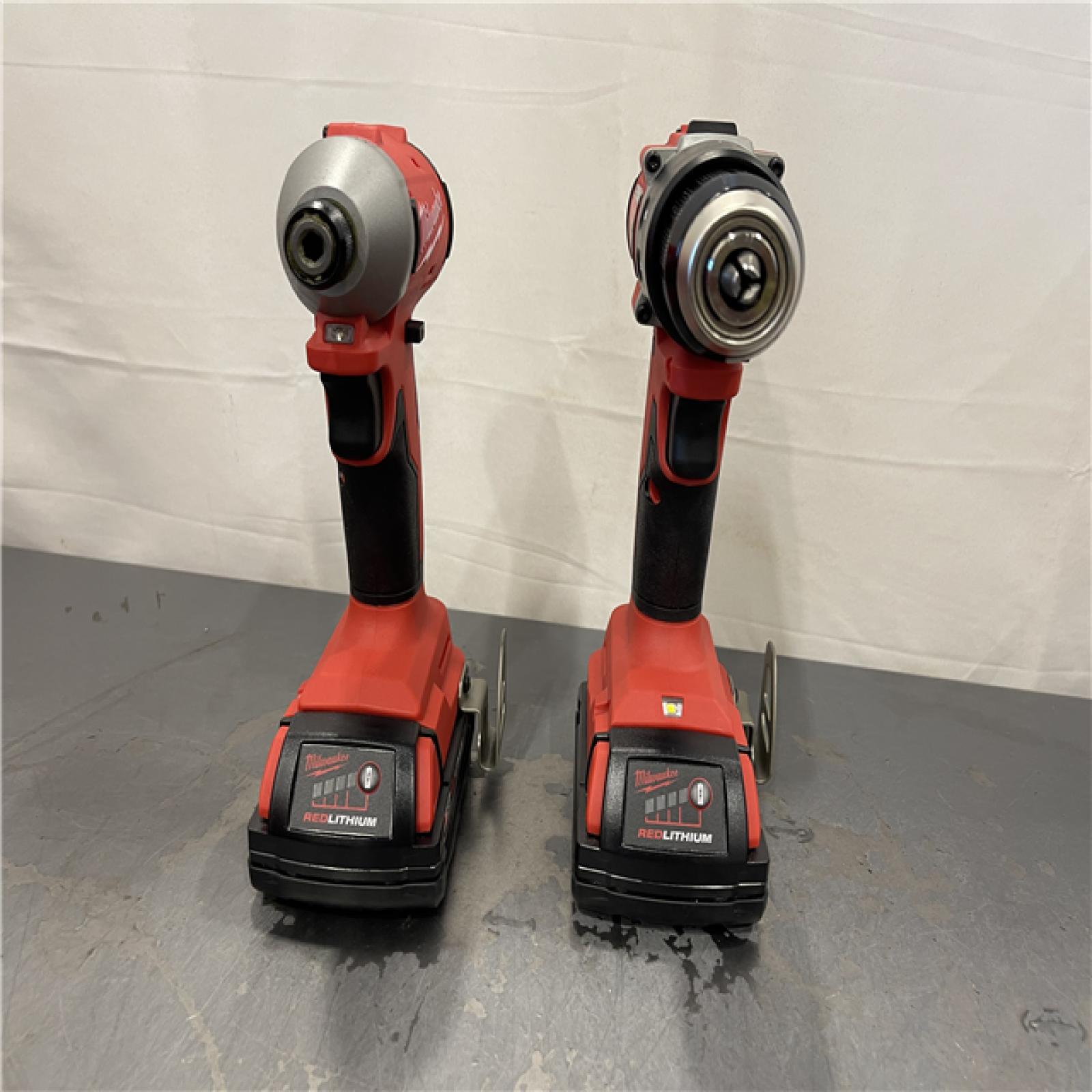 AS-IS - Milwaukee M18 18V Lithium-Ion Brushless Cordless Compact Drill/Impact Combo Kit