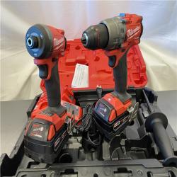 AS-IS - MILWAUKEE FUEL 18V Lithium-Ion Brushless Cordless Hammer Drill and Impact Driver Combo Kit
