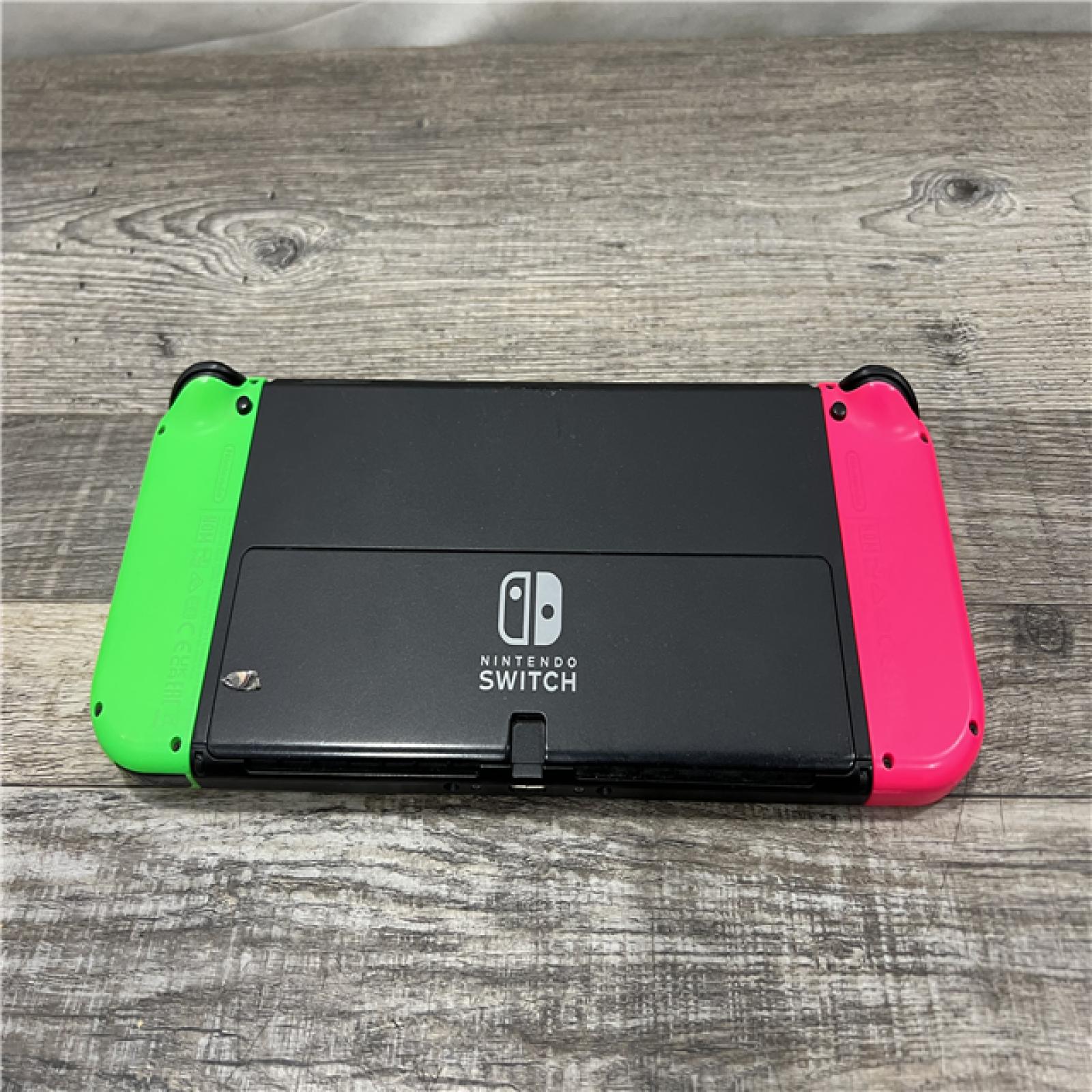 AS-IS Nintendo Switch W\Joy-Con Neon Pink/Neon Green