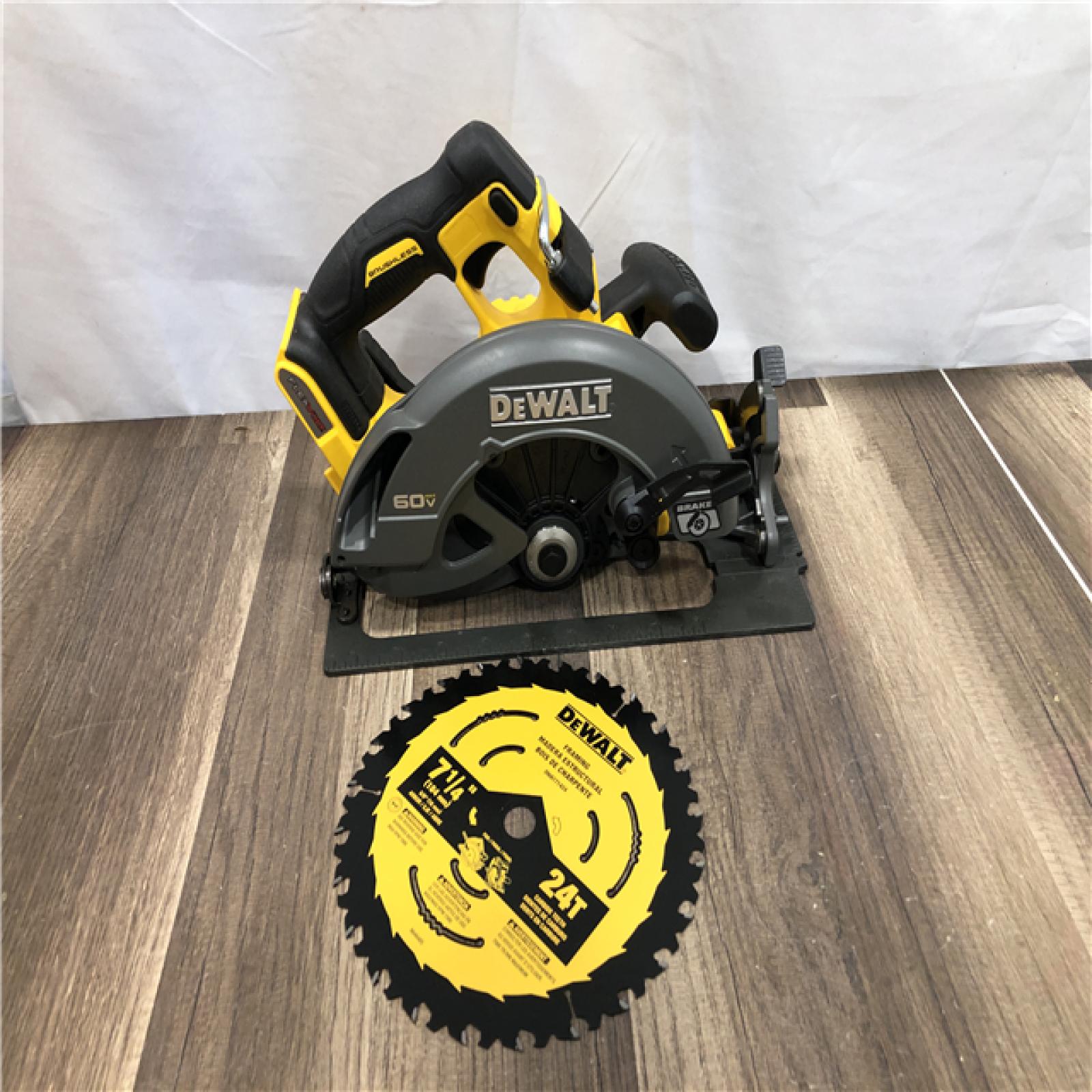 AS-IS DEWALT FLEXVOLT 60V MAX Cordless Brushless 7-1/4 in. Circular Saw with Brake (Tool Only)