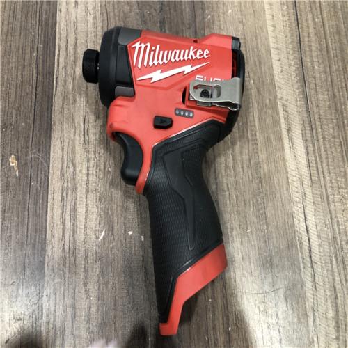 AS-IS Milwaukee  FUEL 12V Lithium-Ion Brushless Cordless 1/4 in. Hex Impact Driver (Tool-Only)