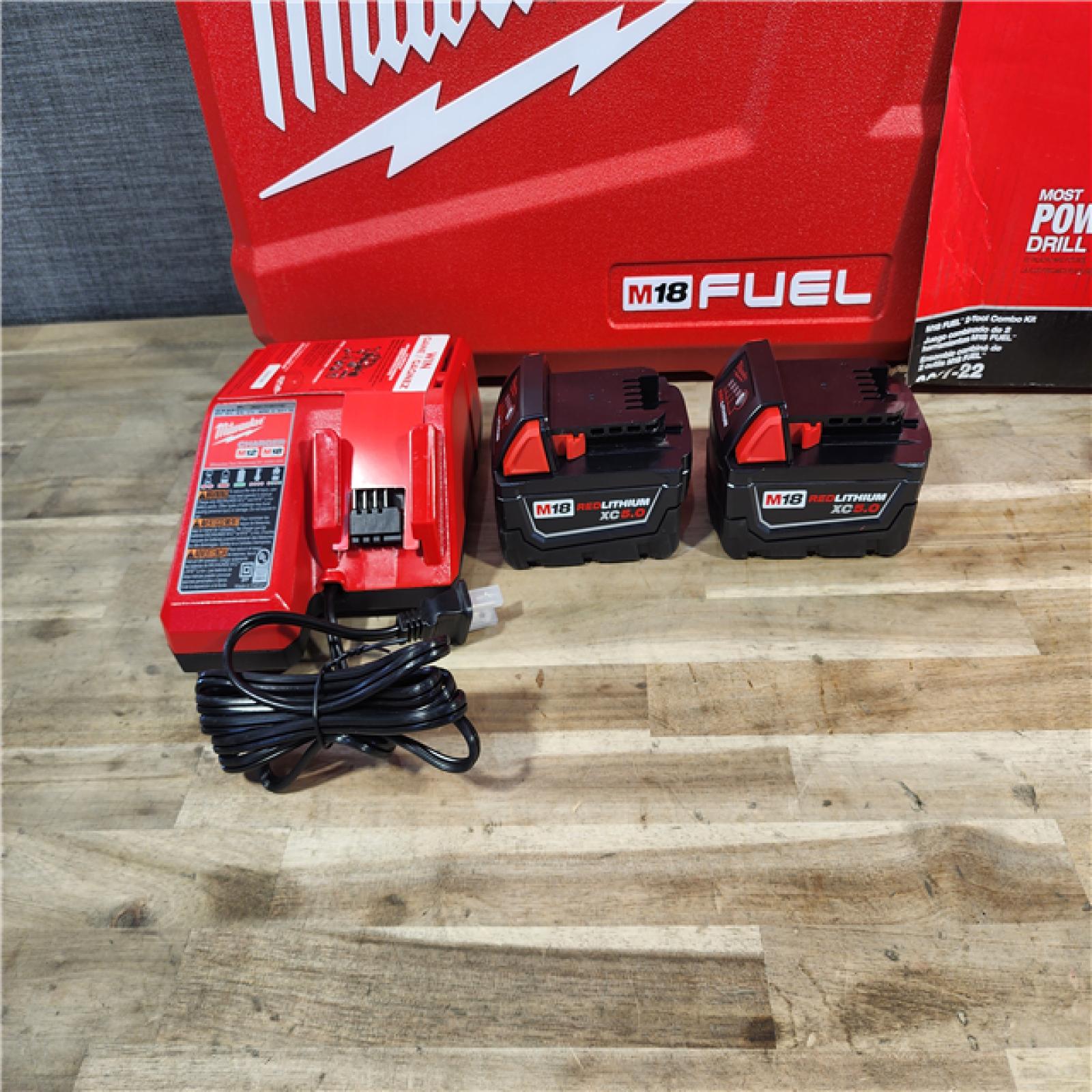HOUSTON LOCATION - AS-IS MILWAUKEE FUEL 18V Lithium-Ion Brushless Cordless Hammer Drill and Impact Driver Combo Kit (2-Tool) with 2 Batteries