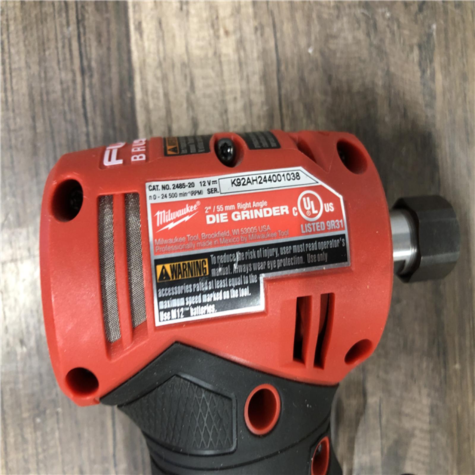 AS-IS Milwaukee FUEL 12V Lithium-Ion Brushless Cordless 1/4 in. Right Angle Die Grinder (Tool-Only)