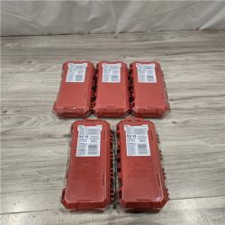 NEW! - Milwaukee 15 Pc. Shockwave Impact Duty Red Helix Titanium Drill Bit Set (QUANTITY OF 5)