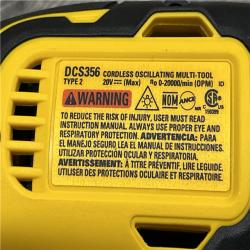 AS-IS DEWALT 20V MAX XR Cordless Brushless 3-Speed Oscillating Multi Tool Kit