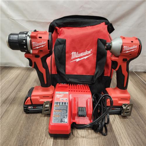 AS-IS- Milwaukee M18 Compact Brushless 2-Tool Combo Kit