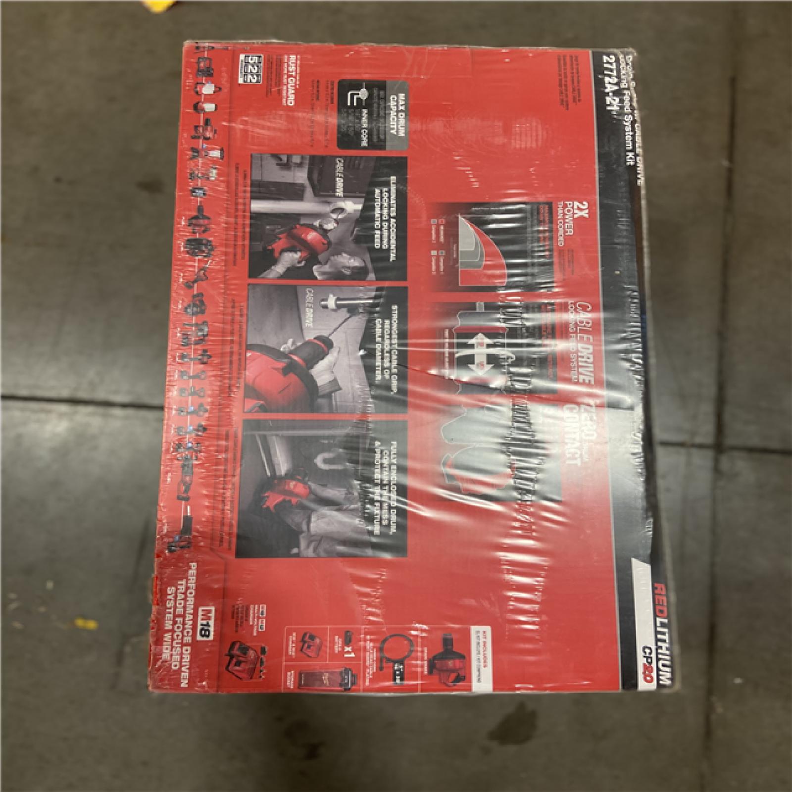 NEW! - Milwaukee M18 FUEL 18-Volt Lithium-Iron Cordless Plumbing Drain Snake Auger Kit with w/ CABLE DRIVE & 5/16 in. x 35 ft. Cable