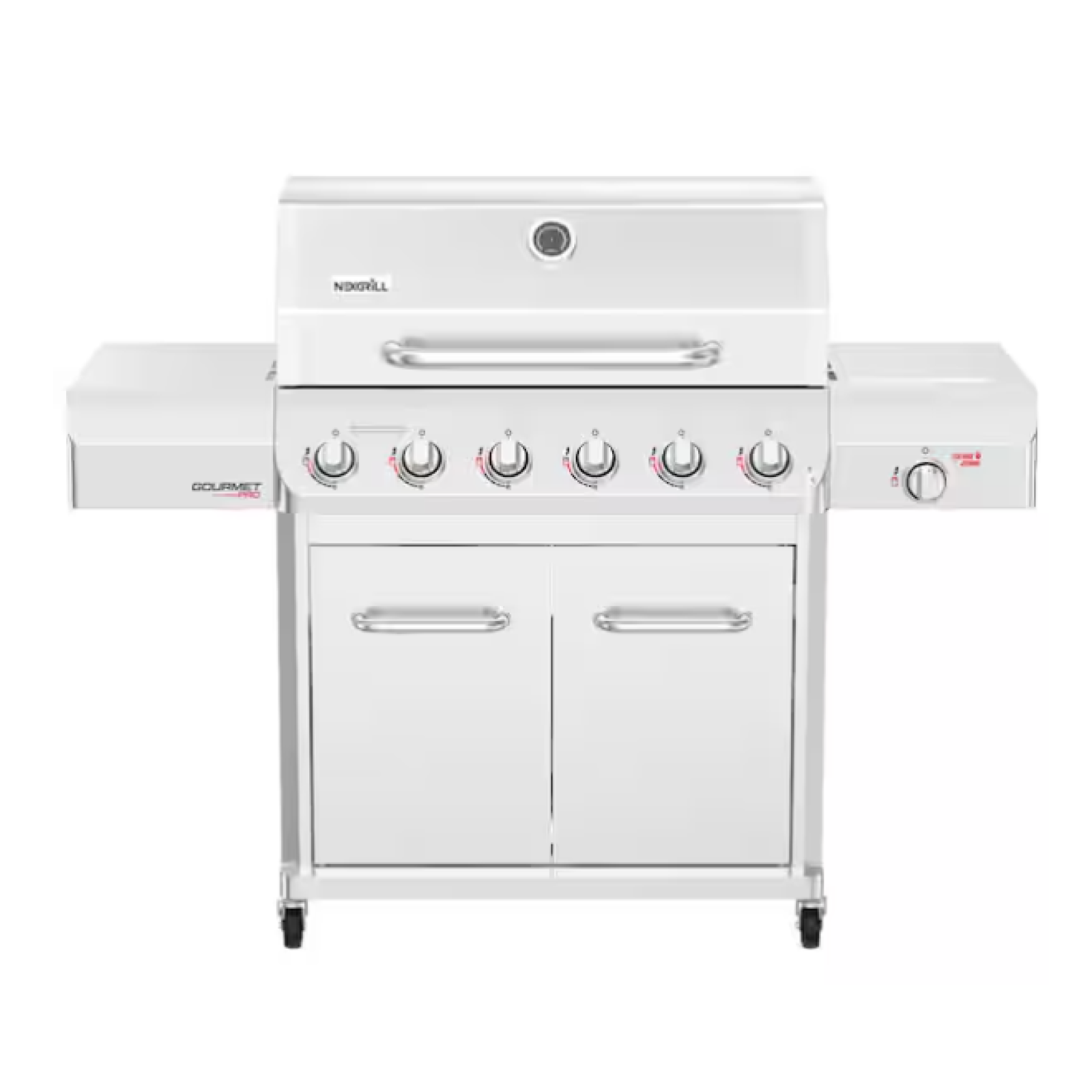 DALLAS LOCATION - AS-IS NEXGRILL 6-Burner Stainless Steel Grill with Searing Side Burner & Griddle Max Insert