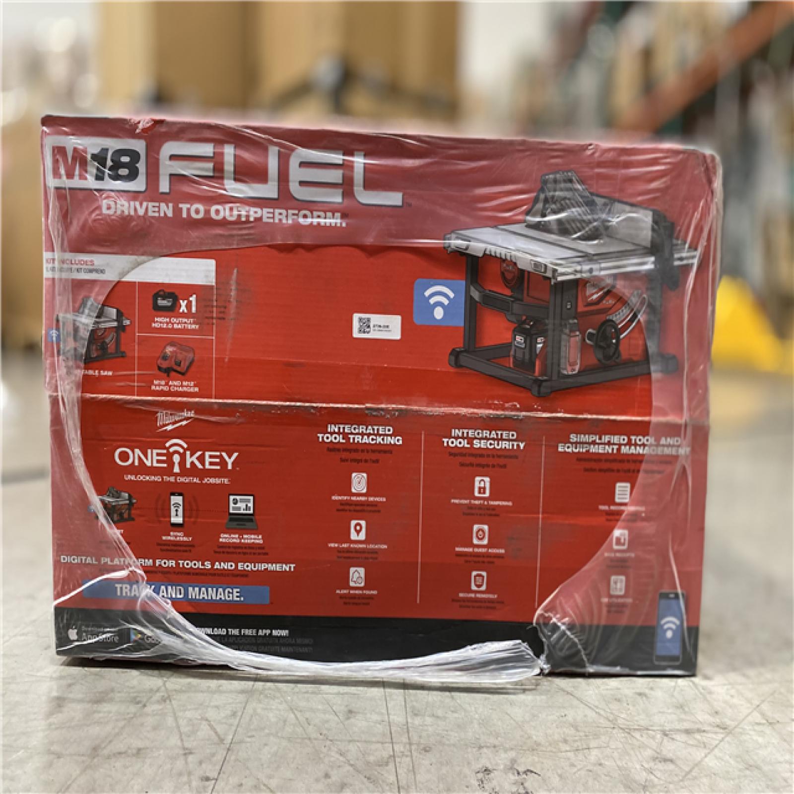 Milwaukee M18 FUEL ONE-KEY 18- volt Lithium-Ion Brushless Cordless 8-1/4 in. Table Saw Kit W/(1) 12.0Ah Battery & Rapid Charger