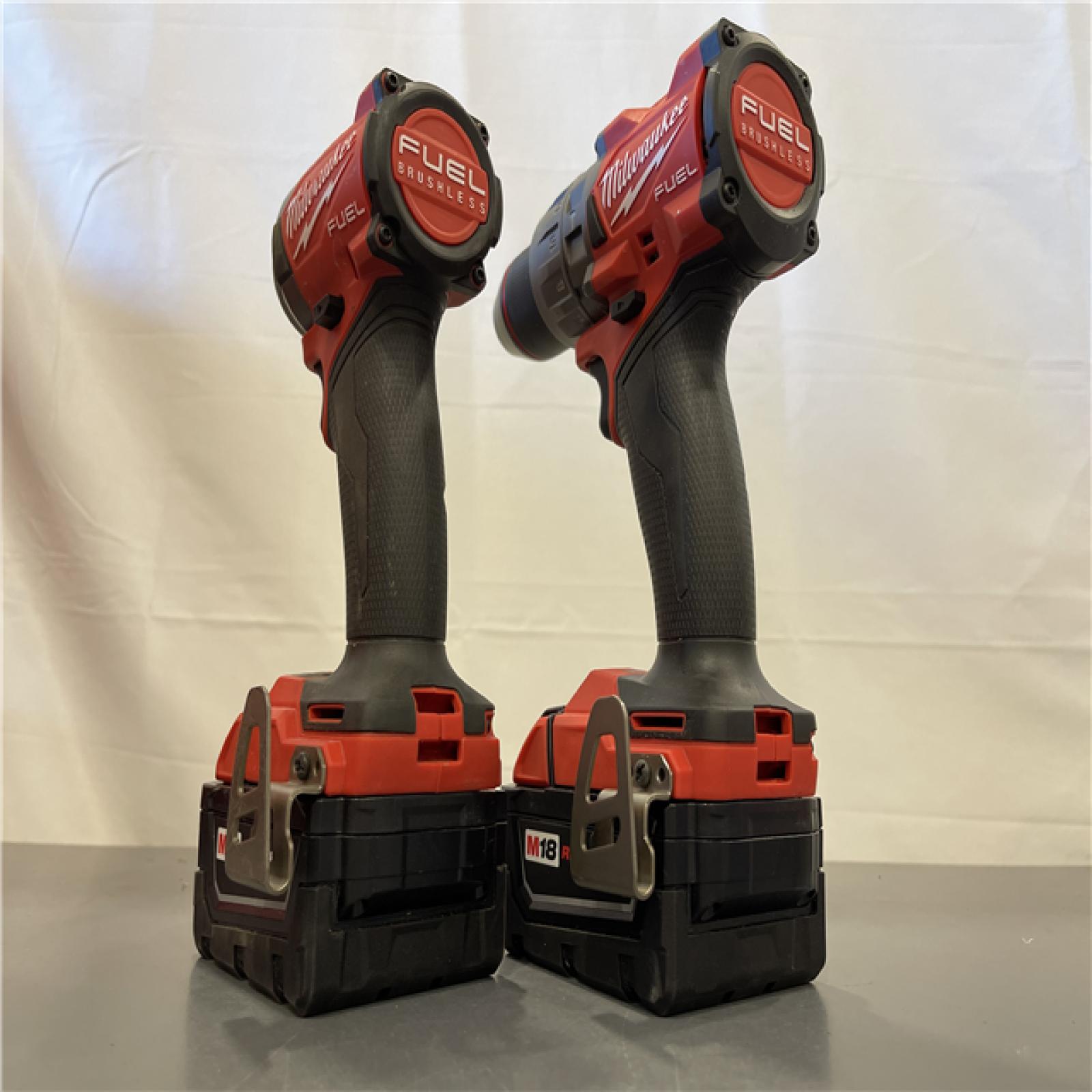 AS-IS - MILWAUKEE FUEL 18V Lithium-Ion Brushless Cordless Hammer Drill and Impact Driver Combo Kit